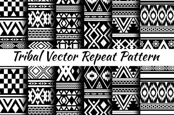 Download Tribal Vector Repeat Pattern - Tribal Collection