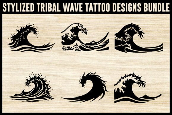 Download Tribal Wave Tattoo Bundle Vector Set - Tribal Collection