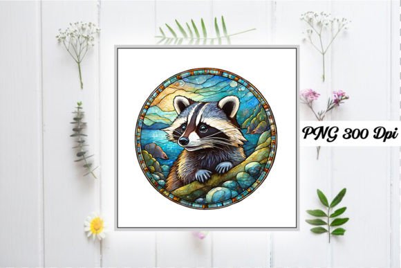 Download Stained Glass Window Raccoon Clipart - Premium Resources