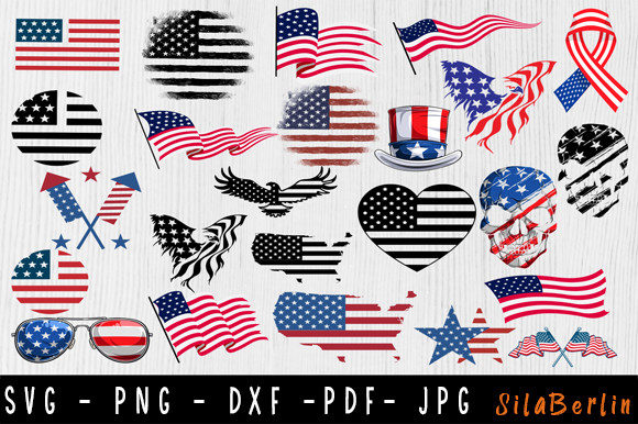 Download USA Flag SVG Bundle, American Flag SVG - Usa flag Collection