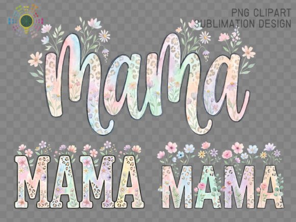 Download Watercolor Floral Mama Bundle Mother PNG - Mama Collection
