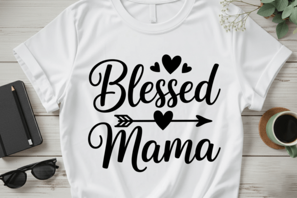 Download Blessed Mama, Faith Mom Shirt Design - Mama Collection
