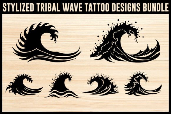 Download Tribal Wave Tattoo Bundle Vector Set - Tribal Collection