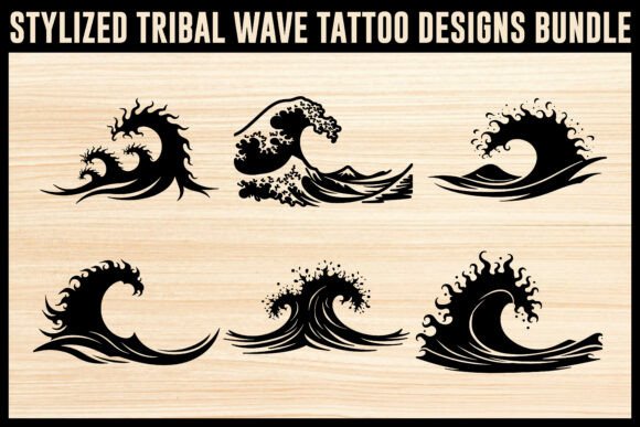 Download Tribal Wave Tattoo Bundle Vector Set - Tribal Collection