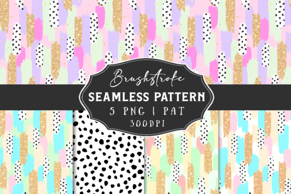 Download Brushstroke Seamless Pattern Bundle - Premium Bundle
