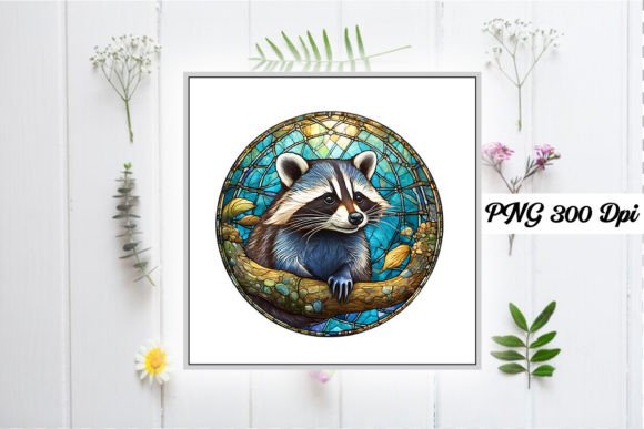Download Stained Glass Window Raccoon Clipart - Premium Resources